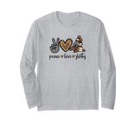 Peace Love Sloths Graphic For Women and Girls Cute Sloth Mom Manga Larga