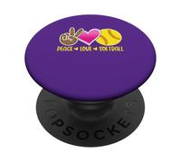 Peace Love Softball For Teen Girls | Peace Love Play PopSockets PopGrip Adhesivo