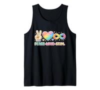 Peace Love Stim Autismo Conciencia Neurodivergente Stimming Camiseta sin Mangas