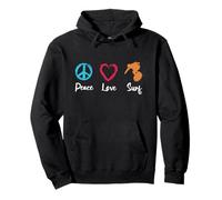 Peace Love Surf Surfing Sudadera con Capucha