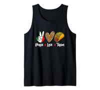 Peace Love Tacos - Taco Lover Comida Mexicana Cinco de Mayo Camiseta sin Mangas