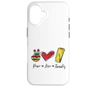 Peace Love Tamales, Mexican Gifts Souvenir Mexico Reminder Carcasa para iPhone 16