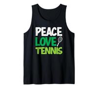 Peace Love Tenis Jugador de Tenis Vibes Camiseta sin Mangas