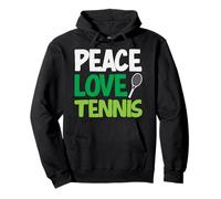 Peace Love Tenis Jugador de Tenis Vibes Sudadera con Capucha