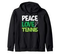 Peace Love Tenis Jugador de Tenis Vibes Sudadera con Capucha