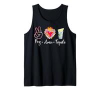 Peace Love Tequila - Souvenir Tee Fiesta Vacation Party Camiseta sin Mangas