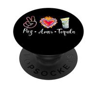 Peace Love Tequila - Souvenir Tee Fiesta Vacation Party PopSockets PopGrip Adhesivo