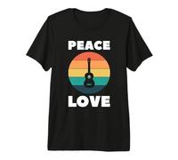 Peace Love Ukelele - Peace Loving Uke Player diseño Retro Camiseta Premium