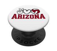 Peace Love Volleyball, Arizona Women Teen Girls Tween PopSockets PopGrip Adhesivo