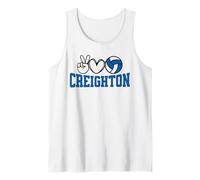 Peace Love Volleyball - Creighton Women Teen Girls Tween Camiseta sin Mangas
