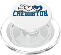 Peace Love Volleyball - Creighton Women Teen Girls Tween PopSockets PopGrip para MagSafe