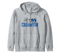 Peace Love Volleyball - Creighton Women Teen Girls Tween Sudadera con Capucha