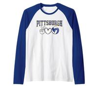 Peace Love Volleyball - Pittsburgh Women Teen Girls Tween Camiseta Manga Raglan