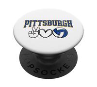 Peace Love Volleyball - Pittsburgh Women Teen Girls Tween PopSockets PopGrip Adhesivo
