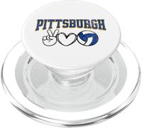 Peace Love Volleyball - Pittsburgh Women Teen Girls Tween PopSockets PopGrip para MagSafe