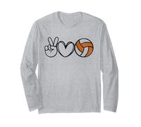 Peace Love Volleyball - Texas Women Teen Girls Tween Manga Larga