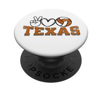Peace Love Volleyball - Texas Women Teen Girls Tween Players PopSockets PopGrip Adhesivo