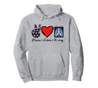 Peace Love X-Ray Radiology Tech Regalos para Hombres y Mujeres RAD RTR Sudadera con Capucha
