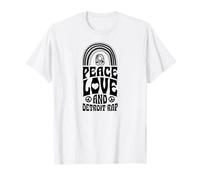 Peace Love y el Rap de Detroit Bohemian Rainbow Camiseta