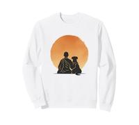 Peace Monk & Dog Minimalist Zen Art Sudadera