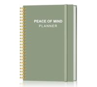 Peace of Mind Planner - Organizador de arreglos finales para beneficiarios, preparación de testamentos, últimos deseos y planificación funeraria, 5.8 x 8.5 pulgadas, color verde
