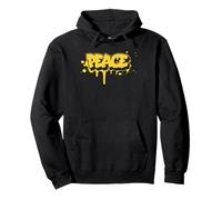 Peace Old School Graffiti Style | Gráfico de Graffiti Divertido Sudadera con Capucha