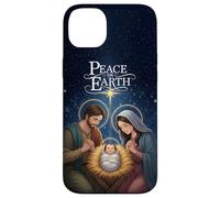 Peace on Earth Elegant Nativity Christmas Art Carcasa para iPhone 14 Plus