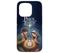 Peace on Earth Elegant Nativity Christmas Art Carcasa para iPhone 15 Pro
