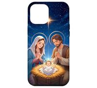 Peace on Earth Modern Anime Nativity Scene Art Carcasa para iPhone 12 Pro MAX
