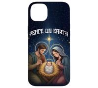 Peace on Earth Modern Anime Nativity Scene Art Carcasa para iPhone 14 Plus