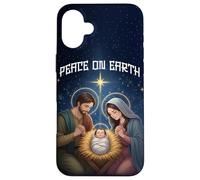 Peace on Earth Modern Anime Nativity Scene Art Carcasa para iPhone 16 Plus