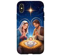 Peace on Earth Modern Anime Nativity Scene Art Carcasa para iPhone X/XS