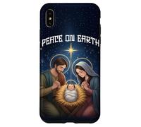 Peace on Earth Modern Anime Nativity Scene Art Carcasa para iPhone XS MAX
