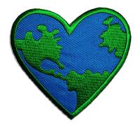 Peace On Earth - Parches Termoadhesivos Bordados Aplique Para Ropa, Tamaño: 7,2 x 7,2 cm