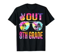 Peace Out 8th Grade Tie Dye Graduación Last Day Of School Camiseta