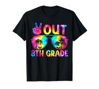 Peace Out 8th Grade Tie Dye Graduación Last Day of School Camiseta
