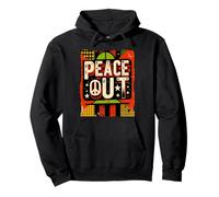 Peace out and Keep Calm Cool Mensaje Difunde Alegría Difunde Amor Sudadera con Capucha
