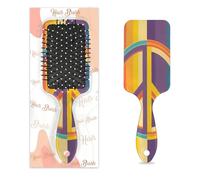 Peace Pattern - Cepillo de pelo colorido con cojín de aire húmedo y seco, cepillo de pelo desenredante de plástico para niños y adultos, regalo de vuelta a la escuela, mujeres y hombres