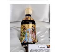 Peace River Jordan Agua bendita del río Jordán donde Jesucristo fue bautizado y bendecido contenida en una botella de oro de 24 quilates pintada a mano con escena de bautismo