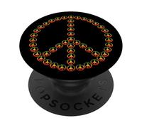 Peace Sign Hippie Retro 60s 70s Rasta Peace Lover Vintage PopSockets PopGrip Adhesivo