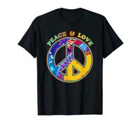 PEACE SIGN LOVE T Shirt 60s 70s Tie Dye Hippie Costume Tee Camiseta