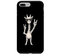 Peace Sign Rock On Giraffe Gafas de Sol Carcasa para iPhone 7 Plus/8 Plus