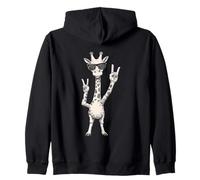 Peace Sign Rock On Giraffe Gafas de Sol Sudadera con Capucha