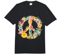 Peace Sign World Love Flowers Hippie Groovy Vibes Colorido Comfort Colors Adult Heavyweight T-Shirt