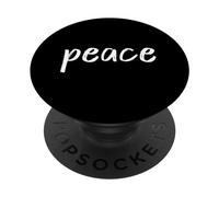 Peace Una camiseta que dice paz para hombres y mujeres PopSockets PopGrip Adhesivo