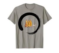 Peace Walking Monks Minimalist Zen Art Design Camiseta