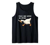 Peace Was Never an Option Funny Goose Duck Meme Knife Camiseta sin Mangas