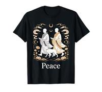 Peace Zen Walking Monks Spiritual Calm Zen Minimal Style Camiseta