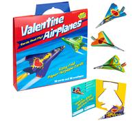Peaceable Kingdom Valentines Cards for Kids Classroom Set of 28 Valentines Day Gifts - Pop Out Airplanes