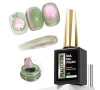 PEACECOLOR Cat Eye Gel Polish Esmalte Ojo De Gato Semipermanente Verde Con Efecto Rosa Aurora 15ml Soak Off UV/LED Cured Para Diseño De Uñas Principiantes Y Estudios